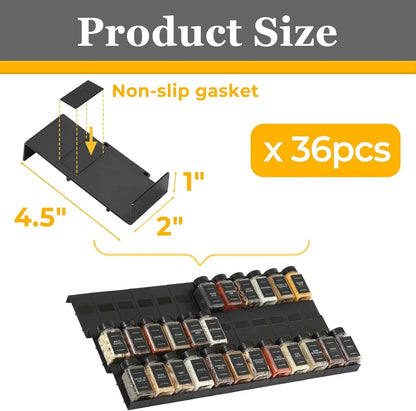Spice Drawer Organizer, 36PCS Interlocking Expandable Seasoning Rack Tray Insert for Kitchen Drawers, Spice Rack Drawer for Spice Jars