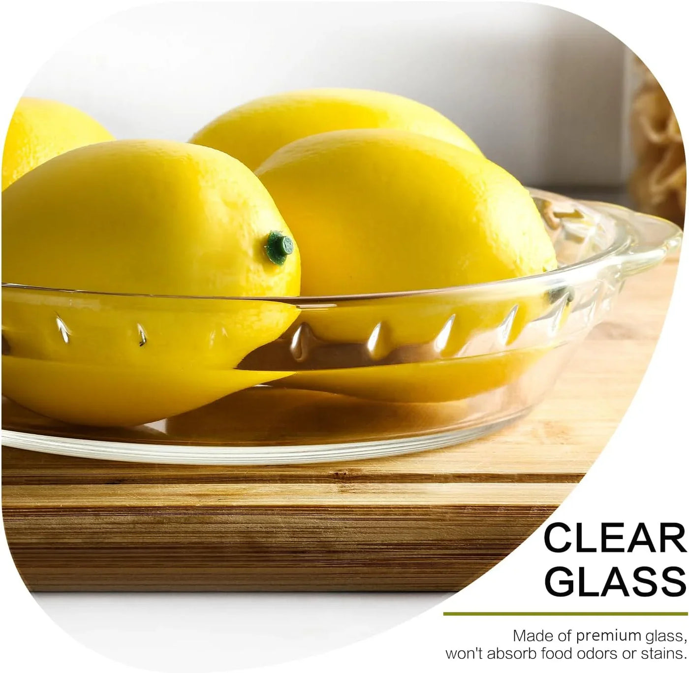 4 Packs Glass Pie Plates,  Deep Pie Pans Set (7"/8"/9"/10"), Pie Baking Dishes with Handles for Baking and Serving, Clear
