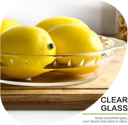 4 Packs Glass Pie Plates,  Deep Pie Pans Set (7"/8"/9"/10"), Pie Baking Dishes with Handles for Baking and Serving, Clear