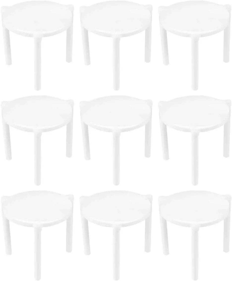 100Pcs Stand White Plastic Pizza Tripod Stack for Restaurant Container Pizza Boxes