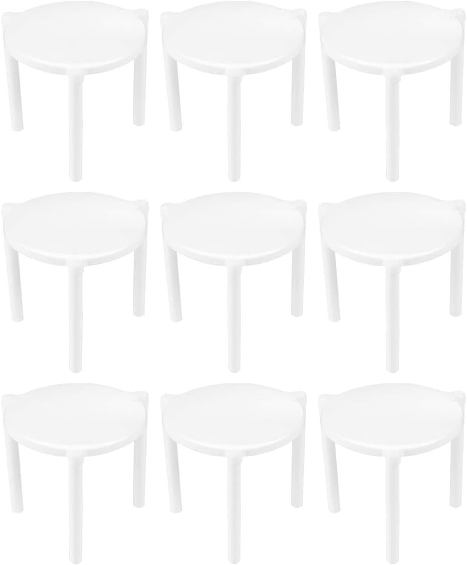 100Pcs Stand White Plastic Pizza Tripod Stack for Restaurant Container Pizza Boxes