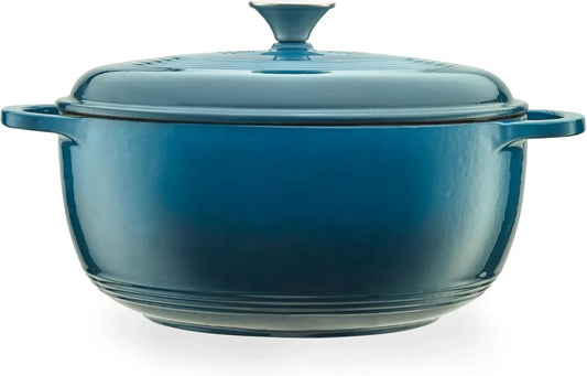 Enameled Cast Iron round Dutch Oven, 6 Qt., Turquoise