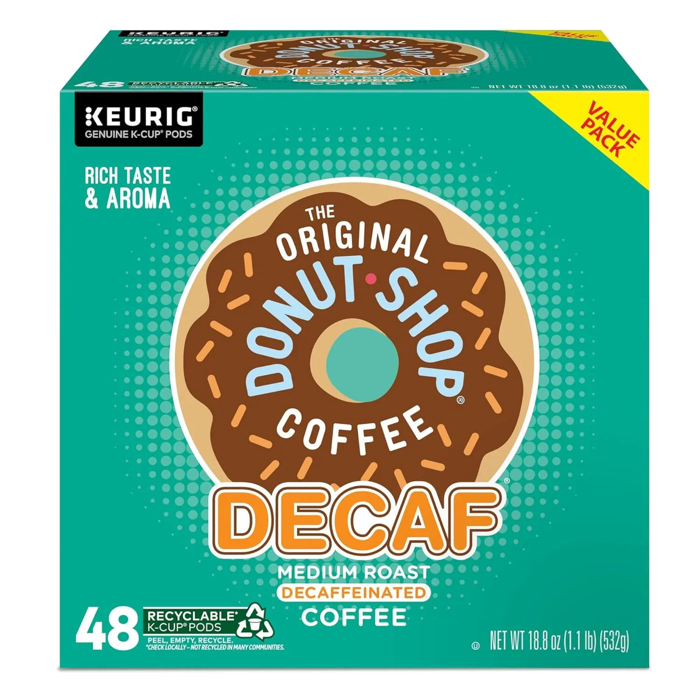 Decaf Keurig Single-Serve K-Cup Pods, Medium Roast Coffee, 48 Count