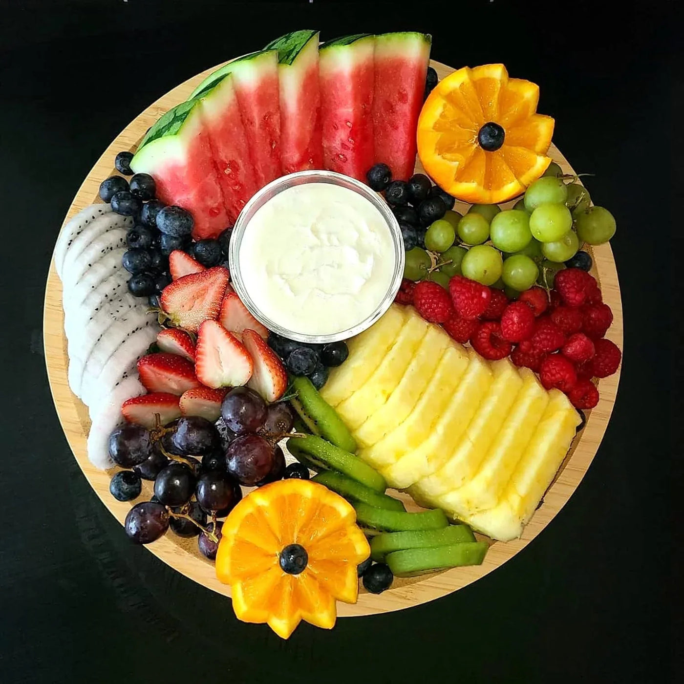3 Pack 10 Inch Bamboo round Platter, Fine Polished round Wood Plates Bamboo Serving Tray for Holding Fruit, Bread, Cheese, Nut, Coffee, Tea, Plant Saucer