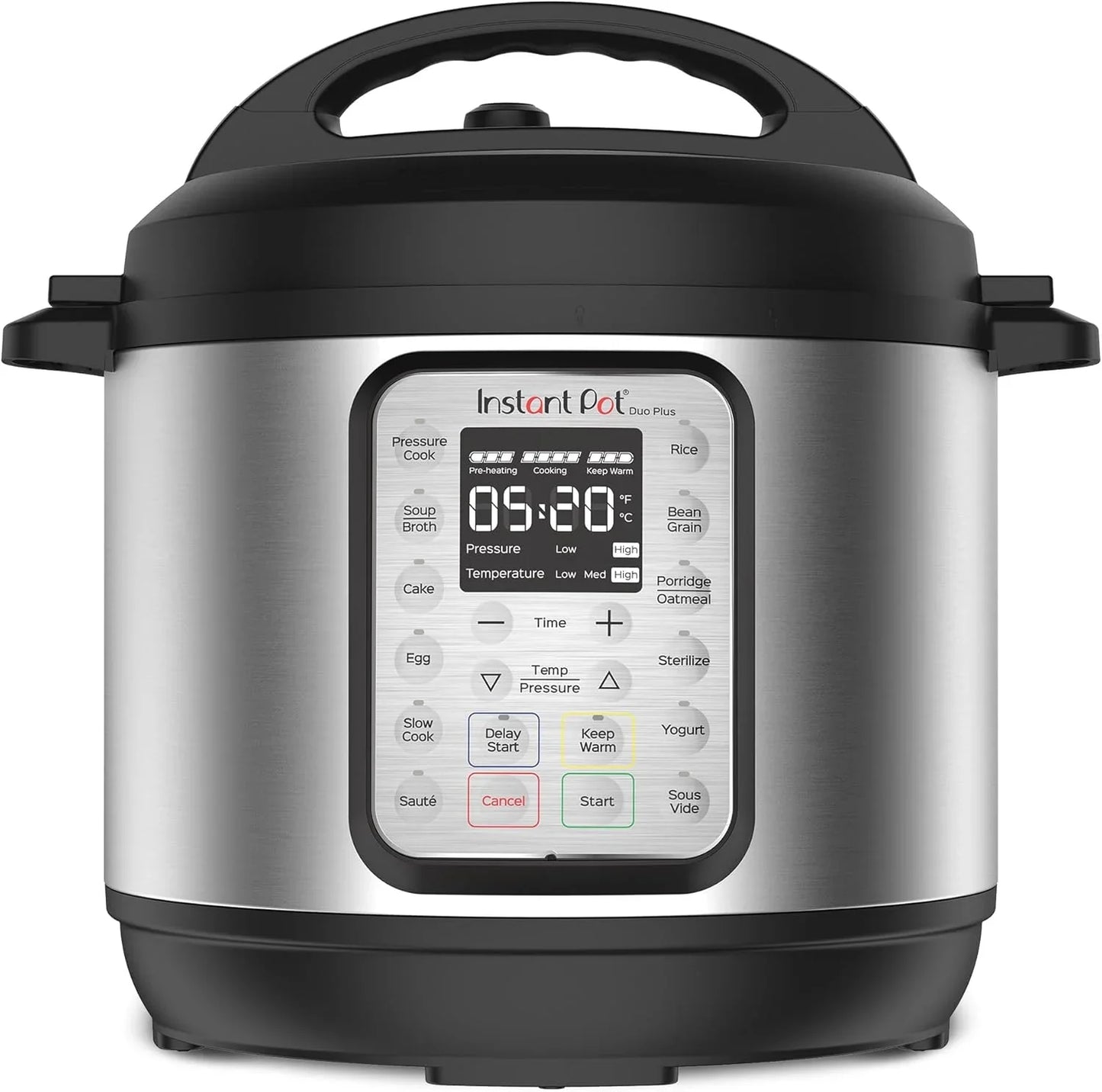 Duo plus 9-In-1 Multicooker, Pressure Cooker, Slow Cook, Rice Maker, Steamer, Sauté, Yogurt, Warmer & Sterilizer, Includes App with over 800 Recipes, Stainless Steel, 6 Quarts