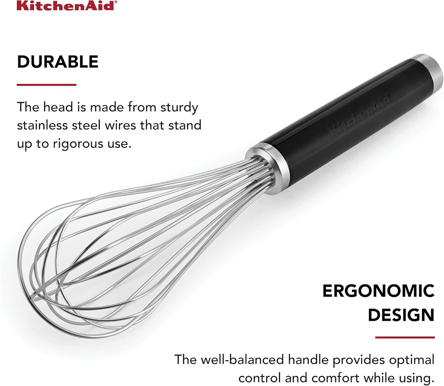 Classic Utility Whisk, 10.5 Inch, Black