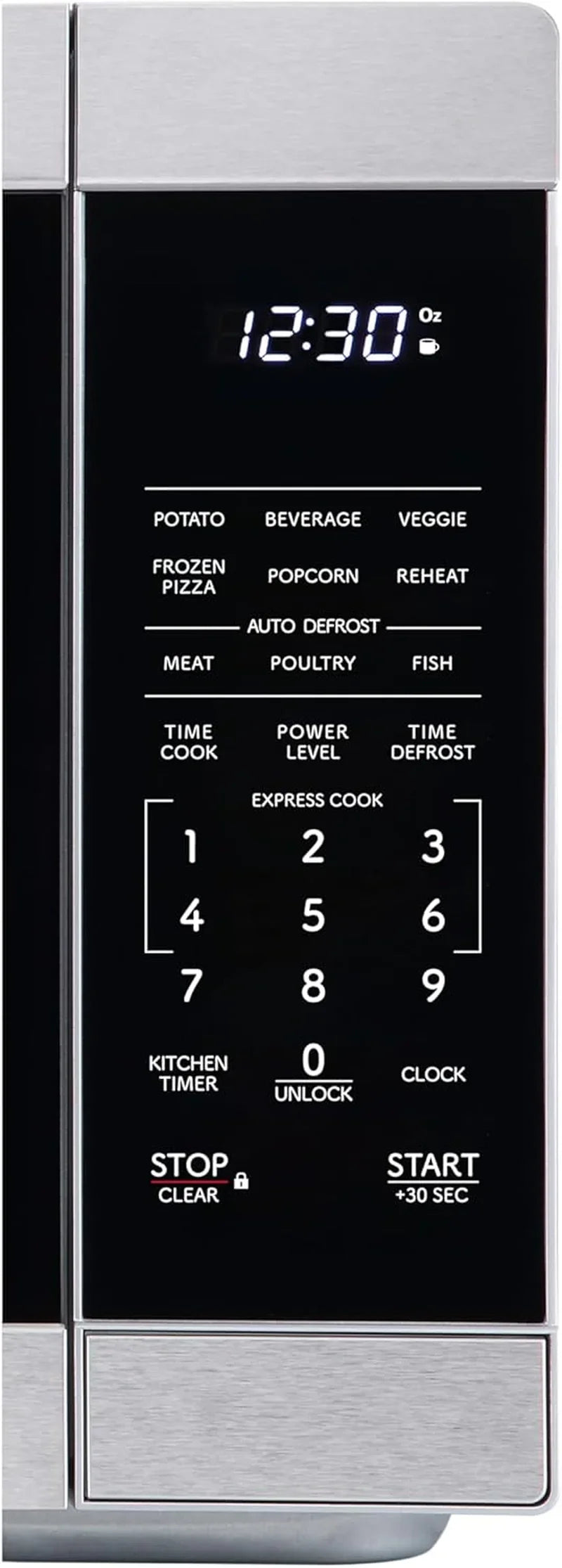 Countertop Microwave Oven with Removable 12.4" Carousel Turntable, 1000 Watt, 1.1 Cubic Feet, Stainless Steel