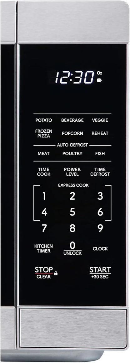 Countertop Microwave Oven with Removable 12.4" Carousel Turntable, 1000 Watt, 1.1 Cubic Feet, Stainless Steel