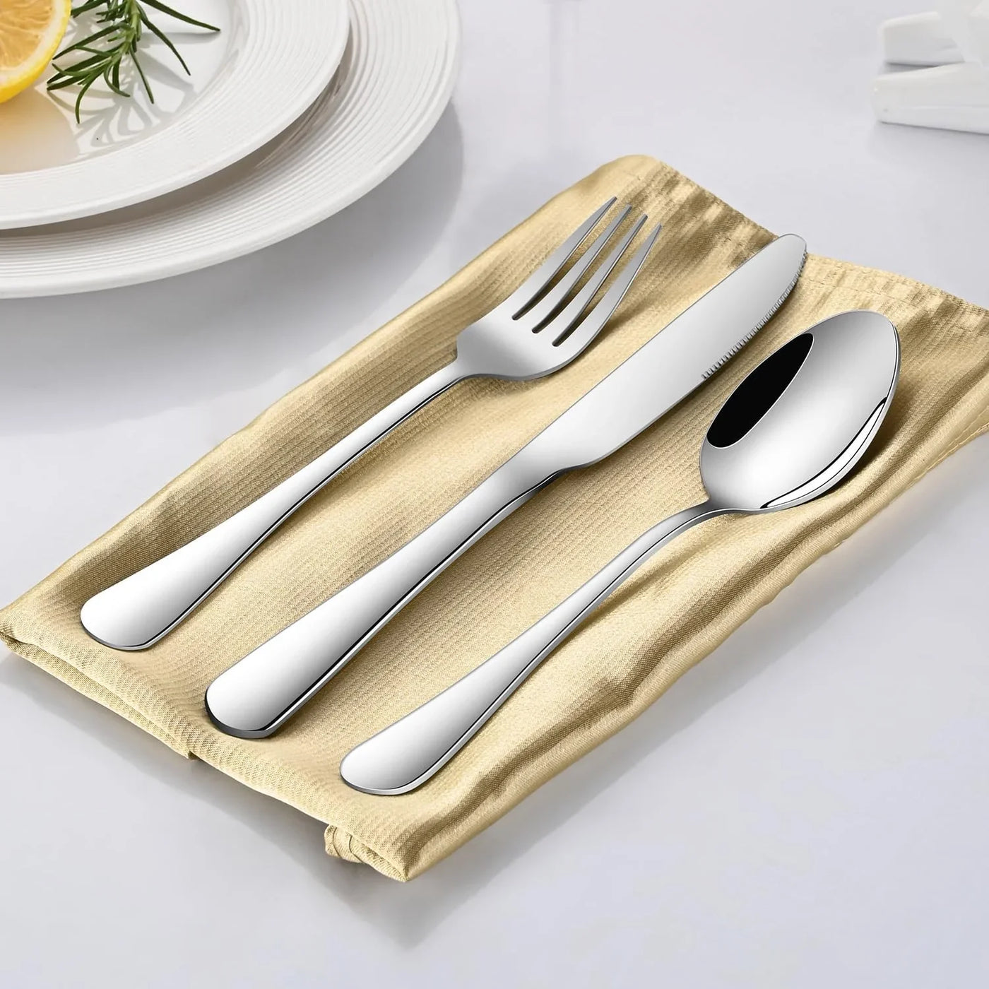 Dinner Forks,8-Piece 8 Inches Stainless Steel Table Fork,Dishwasher Safe Flatware Forks,Food Grade Mirror Polishing Silverware Main Fork for Home,Restaurant or Hotel