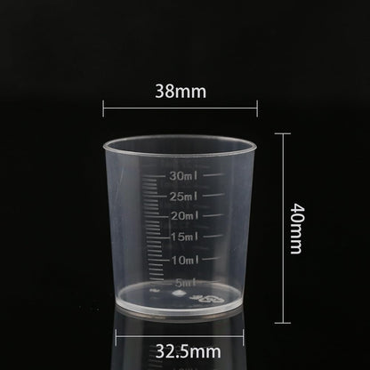 10Pcs 30Ml Plastic Liquid Measuring Cups Transparent Clear Plastic Graduated Kitchen Cooking Medicine Measure Tool