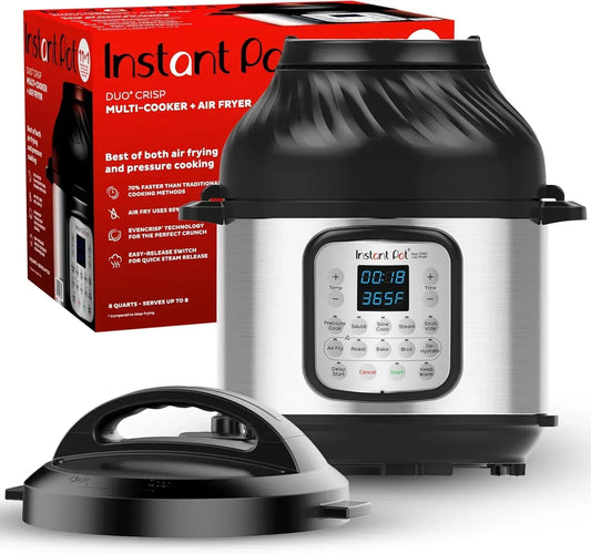 Instant Pot Duo Crisp 8-Quart Multi-Cooker with Air Fryer, pressure cooker, and digital control panel