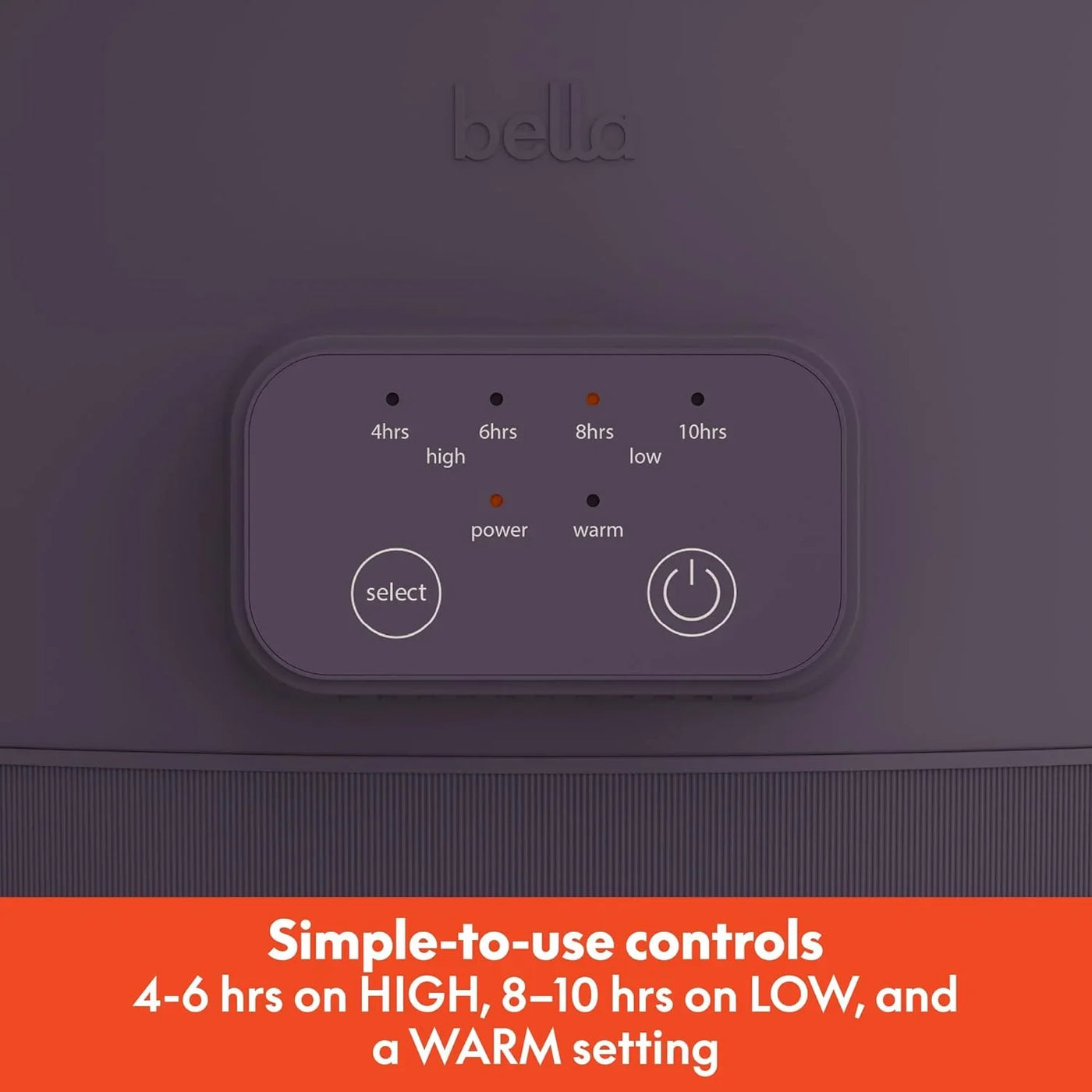 6.0 Qt Programmable Slow Cooker, Ceramic Nonstick Coating, Adjustable Temperature & Cooking Times, Dishwasher Safe Stoneware Pot & Tempered Glass Lid, Tangle Free Cord Wrap, Plum