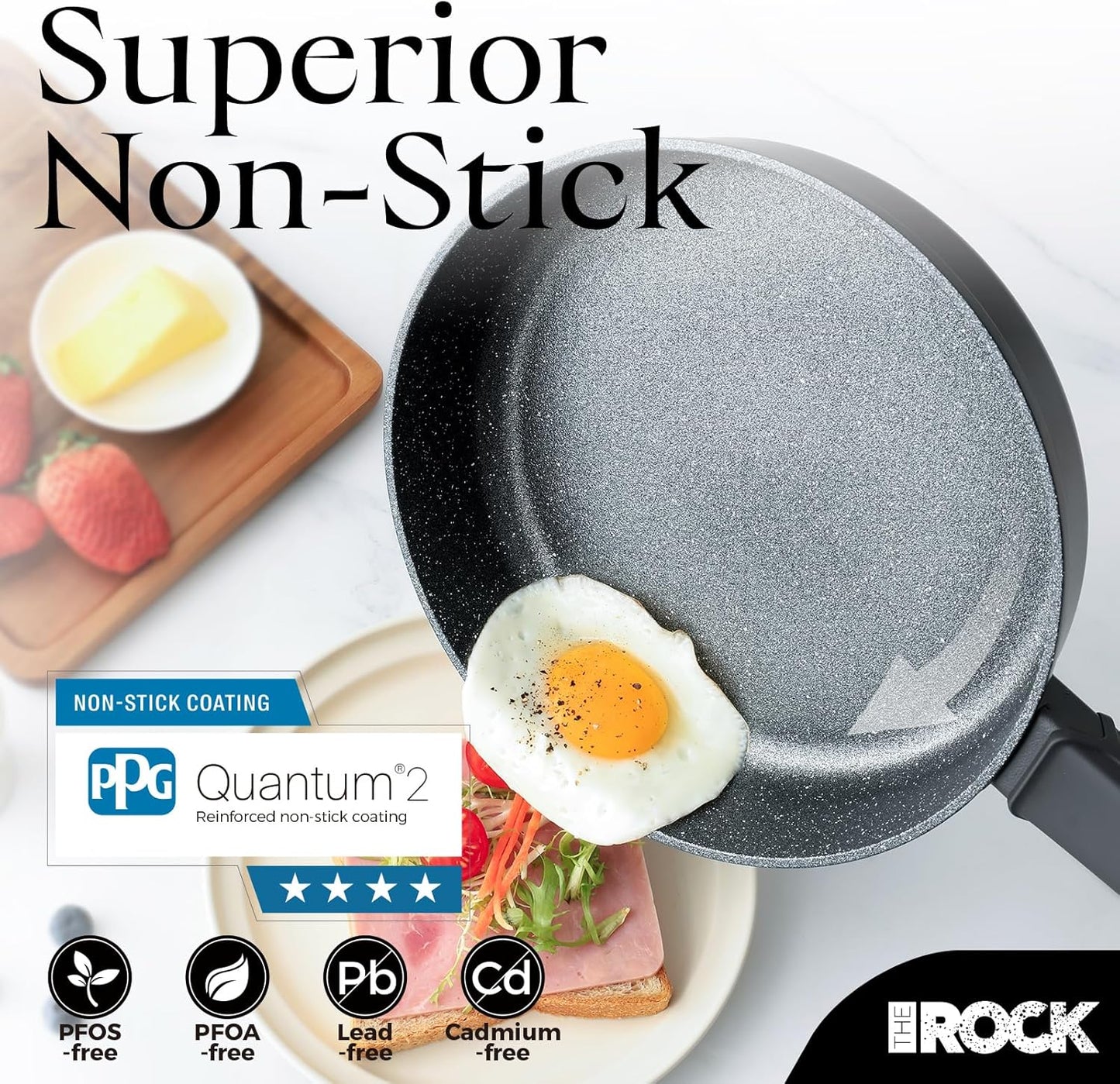 SOHO 11-Inch Non Stick Frying Pan – Nothing Sticks, Never Warps, Lasts Longer, Healthy Skillet with Heat-Resistant Handle, PFOA Free, Oven & Dishwasher Safe, Black