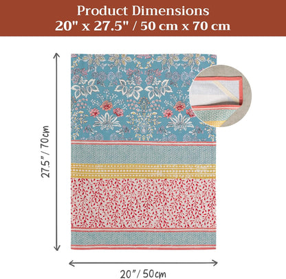 Kitchen Towels Set of 3 100% Cotton 27.50" X 20" Reusable Cloth Tea Dish Towels Absorbent with Hanging Loop for Kitchen Gifts for Mothers Day Spring/Summer (Marquise)