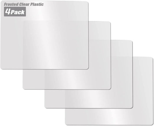 Flexible Plastic Cutting Boards for Kitchen, 4 Frosted Clear Cutting Mats 15 X 12 In, Bpa-Free, Non-Porous, and Dishwasher Safe, Set of 4