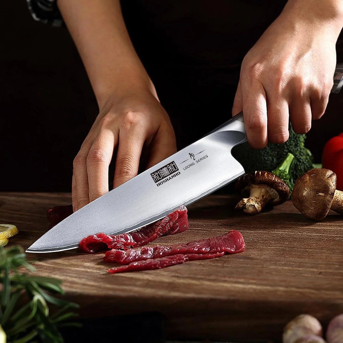 3 Pieces Knife Set, Professional Japanese High Carbon Stainless Steel Kitchen Knife Set, Ultra Sharp Chef Knives Sets with Ergonomic Pakkawood Handle