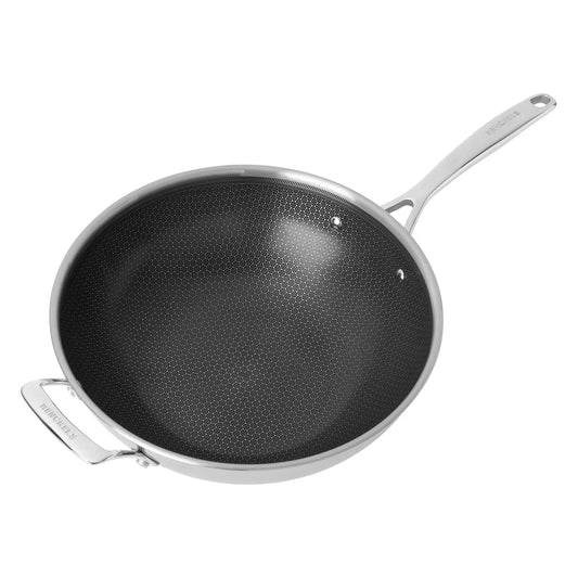 Paradigm Ceramic 12-Inch Stainless Steel Dual Performance Wok with Lid