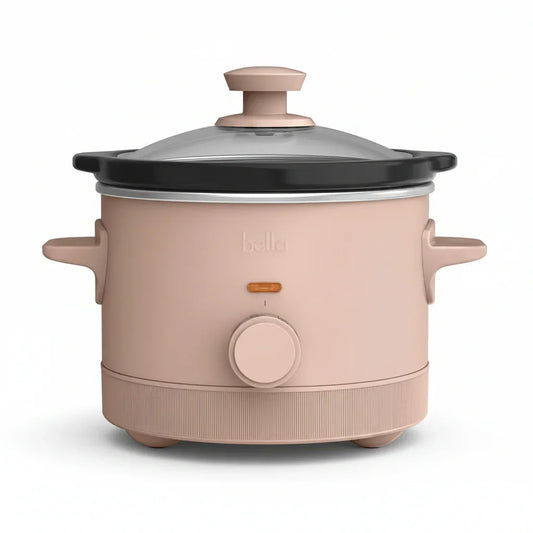 1.5 Qt Slow Cooker with 3 Heat Manual Control, Ceramic Nonstick Coating, Dishwasher Safe Stoneware Pot and Tempered Glass Lid, Tangle Free Cord Wrap & Cool Touch Handles, Blossom