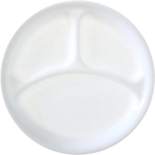 Livingware Winter Frost White 10.25" Divided Dinner Plate (Set of 8)