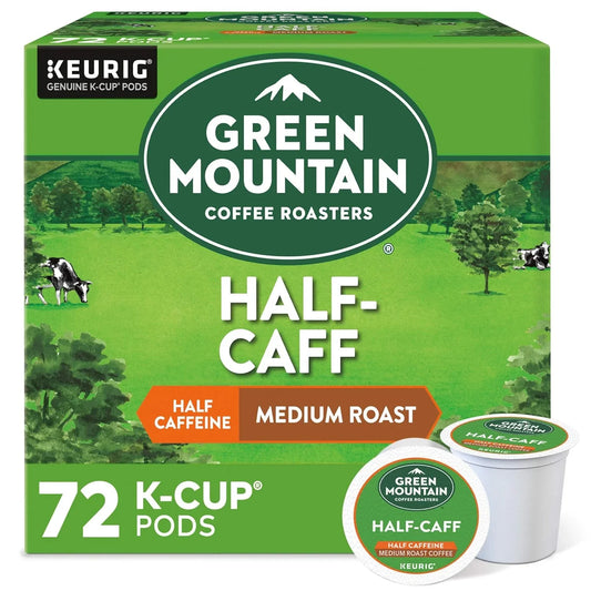 Half Caff Keurig Single-Serve K-Cup Pods, Medium Roast Coffee, 72 Count