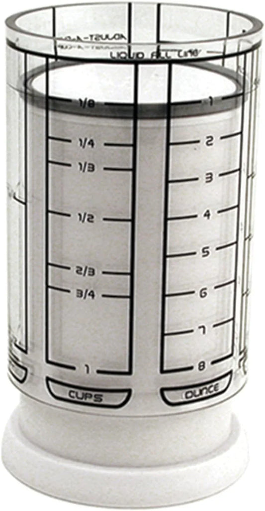 1 Cup Adjust-A-Cup, Plastic, White
