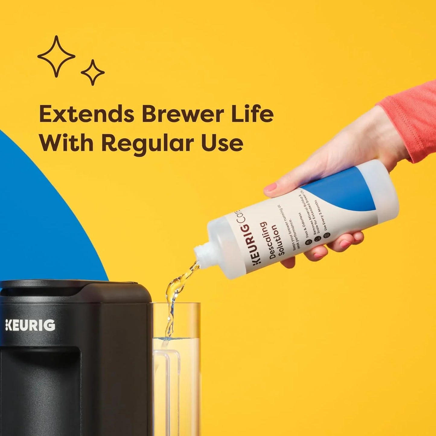 Brewer Cleanse Kit for Brewer Descaling and Maintenanceincludes Descaling Solution & Rinse Pods, Compatible with  Classic/1.0 & 2.0 K-Cup Pod Coffee Makers, 5 Count
