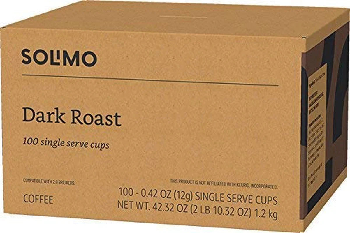 Dark Roast Coffee Pods, Compatible with Keurig 2.0 K-Cup Brewers 100 Count(Pack of 1)