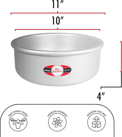 PRD-104 round Cake Pan, 10 X 4 Inch, Silver