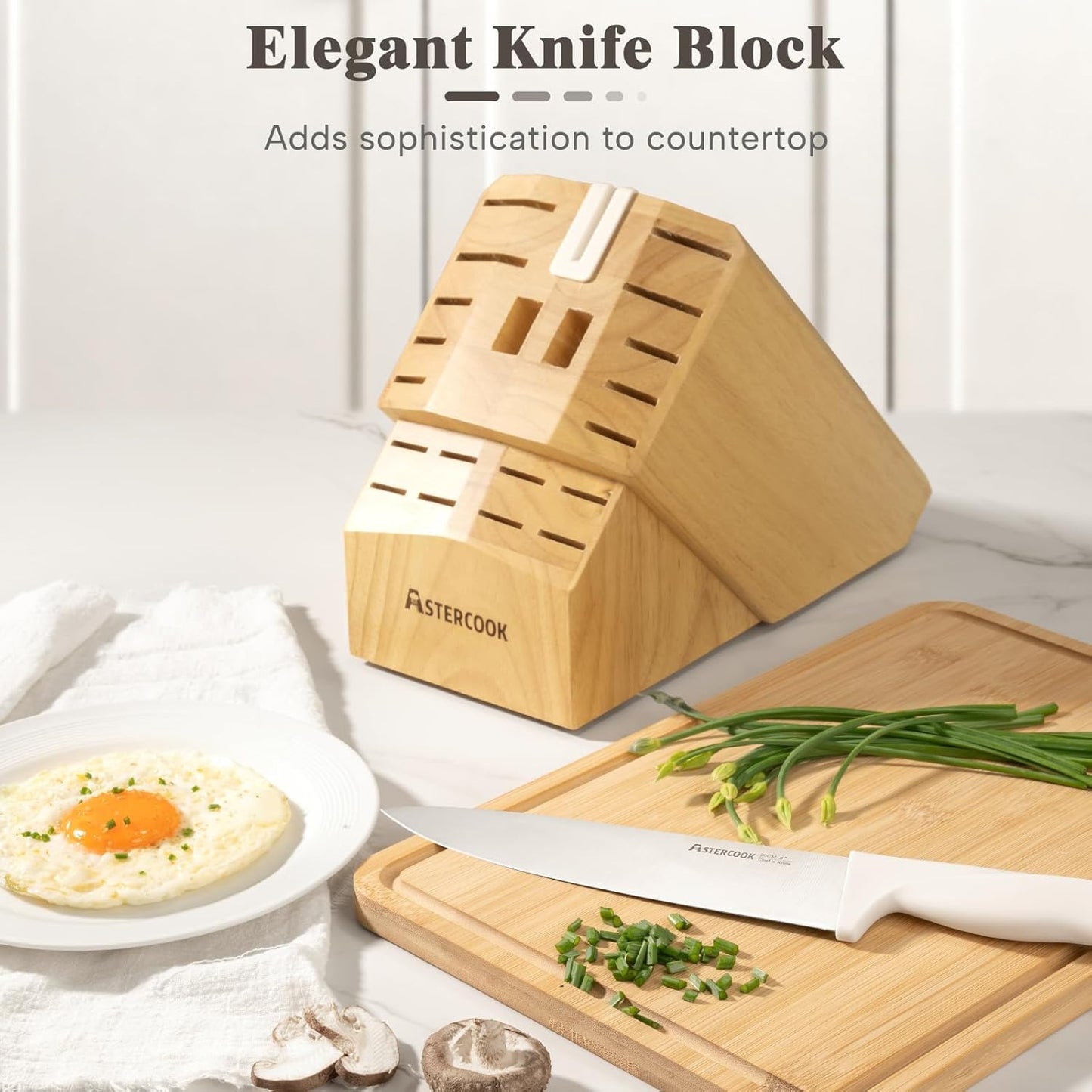 Knife Set,  22-Piece Kitchen Knife Set with Block & Built-In Sharpener, Ultra-Sharp High Carbon Stainless Steel Knives, Dishwasher Safe, Ergonomic Anti-Slip Handle, Valentine'S Gift
