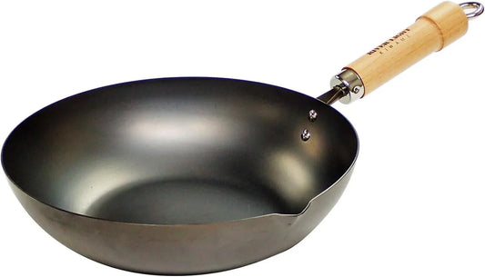 Iron Frying Pan, Extreme Japan, 11.8 Inches (30 Cm), Induction Compatible, Made in Japan, Wok