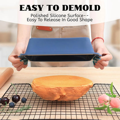 Bread Pan for Homemade Bread：9.5 X 5 Inch Silicone Loaf Pan for Baking with Metal Frame - Nonstick Banana Loaf Tin Tray for Sandwich Sourdough Pumpkin Sour Dough - for Oven Kitchen Home Bakers
