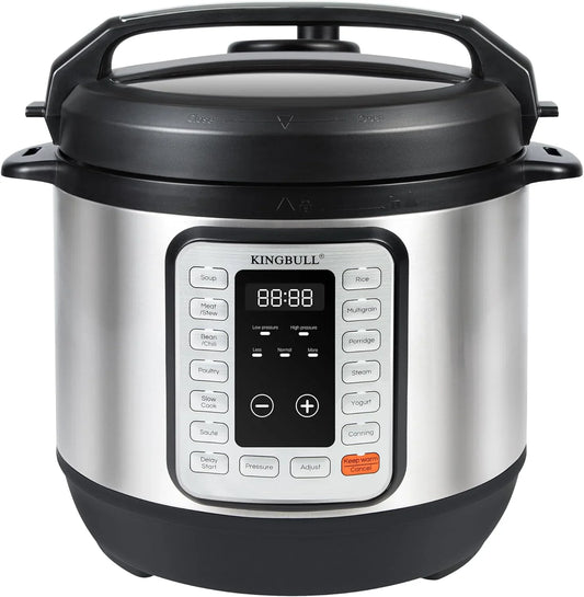12-In-1 Electric Pressure Cooker, Instant Multi-Use Non-Stick Pot, Slow Cooker, Rice Cooker, Steamer, Sauté, Yogurt Maker, Warmer &Delay Start,Led Screen& Manual(6Qt)