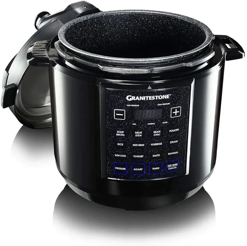12-In-1 Multicooker with LED Display, Electric Pressure Cooker, Slow Cooker, Rice Cooker, Steamer, Saute, Yogurt Maker and Warmer, 6 Quart, 12 Pre-Set Functions as Seen on TV