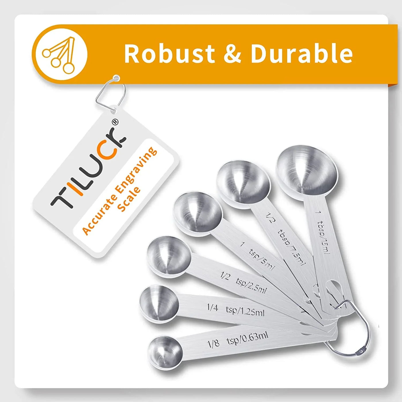 Stainless Steel Measuring Cups & Spoons Set, Cups and Spoons,Kitchen Gadgets for Cooking & Baking (10)