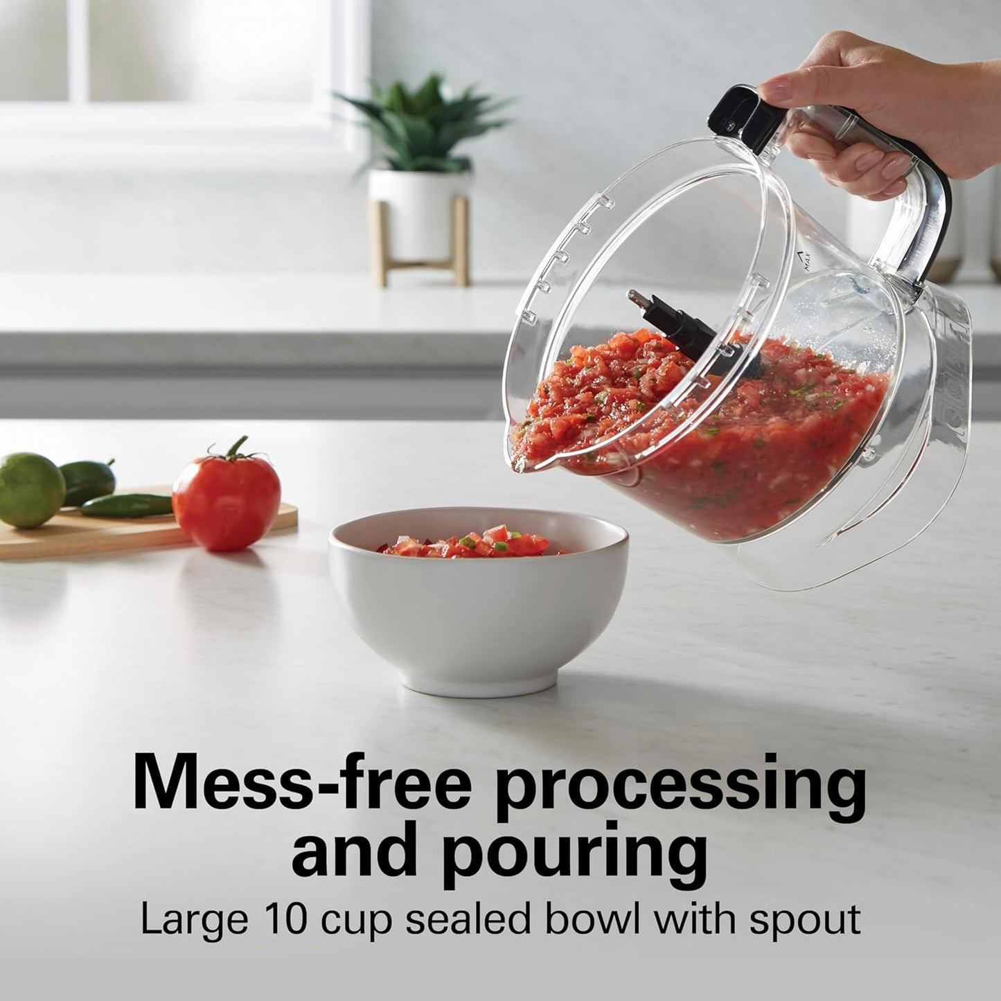 Stack & Snap Food Processor with Bowl Scraper, 10 Cup Capacity, Black, 70822F