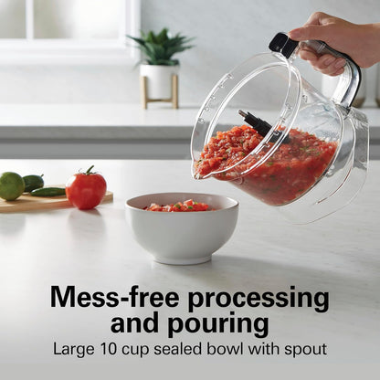 Stack & Snap Food Processor with Bowl Scraper, 10 Cup Capacity, Black, 70822F