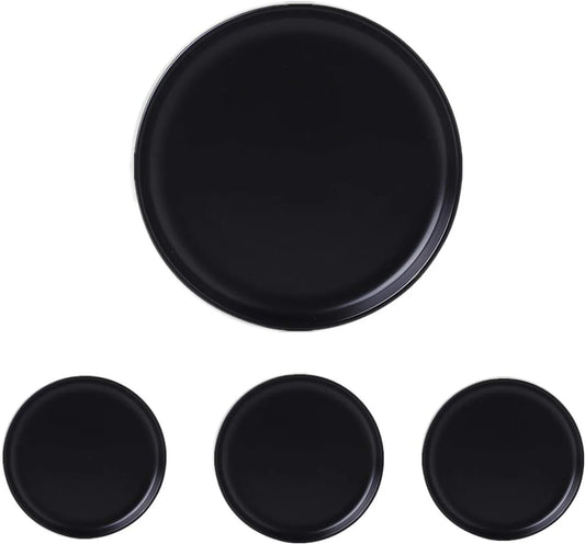 Matte Ceramic Appetizer Plates 6 Inch,Small Mini Dessert Plates Set of 4,Microwave and Oven Safe Snack,Bread,Butter Dessert,Pie,Cake Plates Cat Dishes(6 Inch,Black)