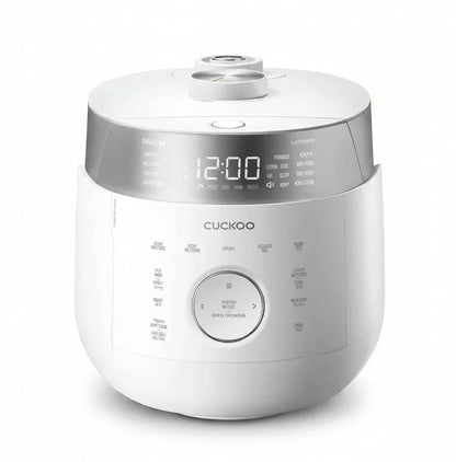 Cuckoo smart rice cooker with digital display and multiple cooking functions for modern kitchen use