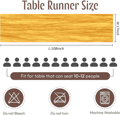 25 Pack Gold Polyester Gauze Table Runner, 17 X 108 Inch, Rustic, Bohemian Style, Solid Pattern, Formal Table Runner