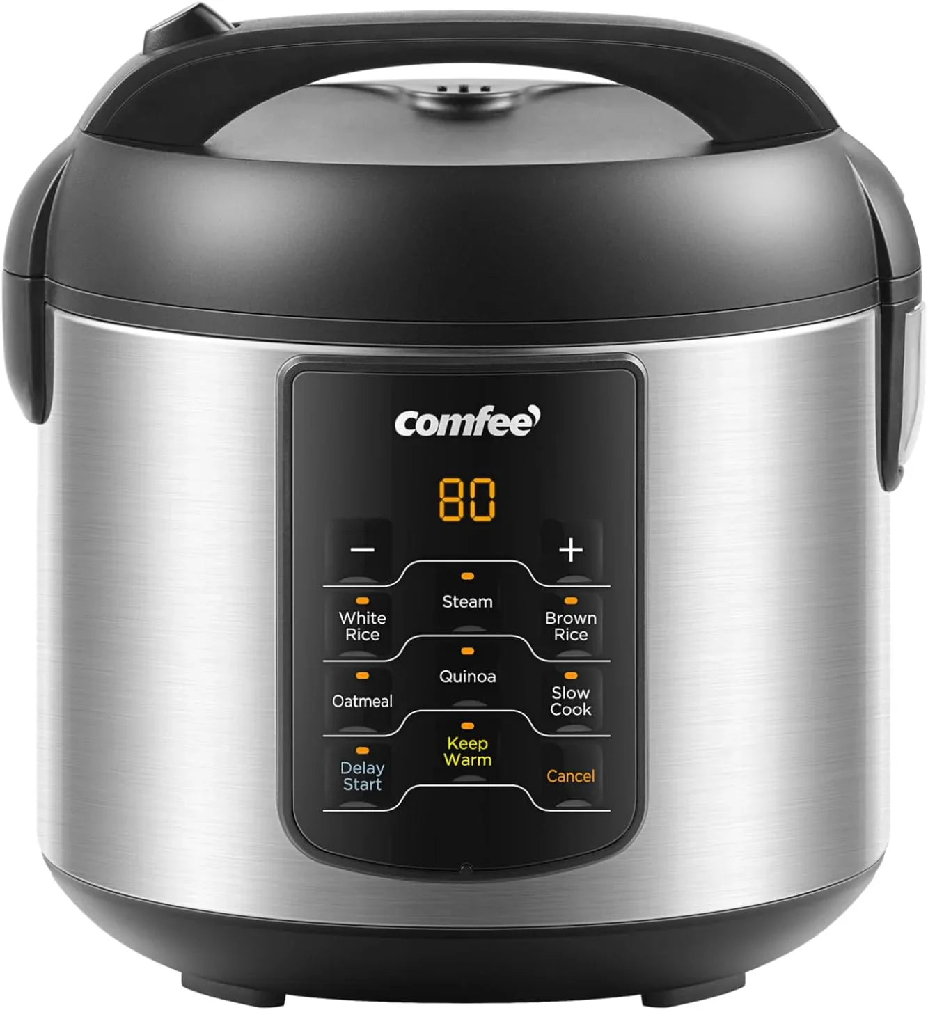 Compact Rice Cooker, 6-In-1 Stainless Steel Multi Cooker, Slow Cooker, Steamer, Saute, and Warmer, 2 QT, 8 Cups Cooked(4 Cups Uncooked), Brown Rice, Quinoa and Oatmeal, 6 One-Touch Programs, Corded Electric