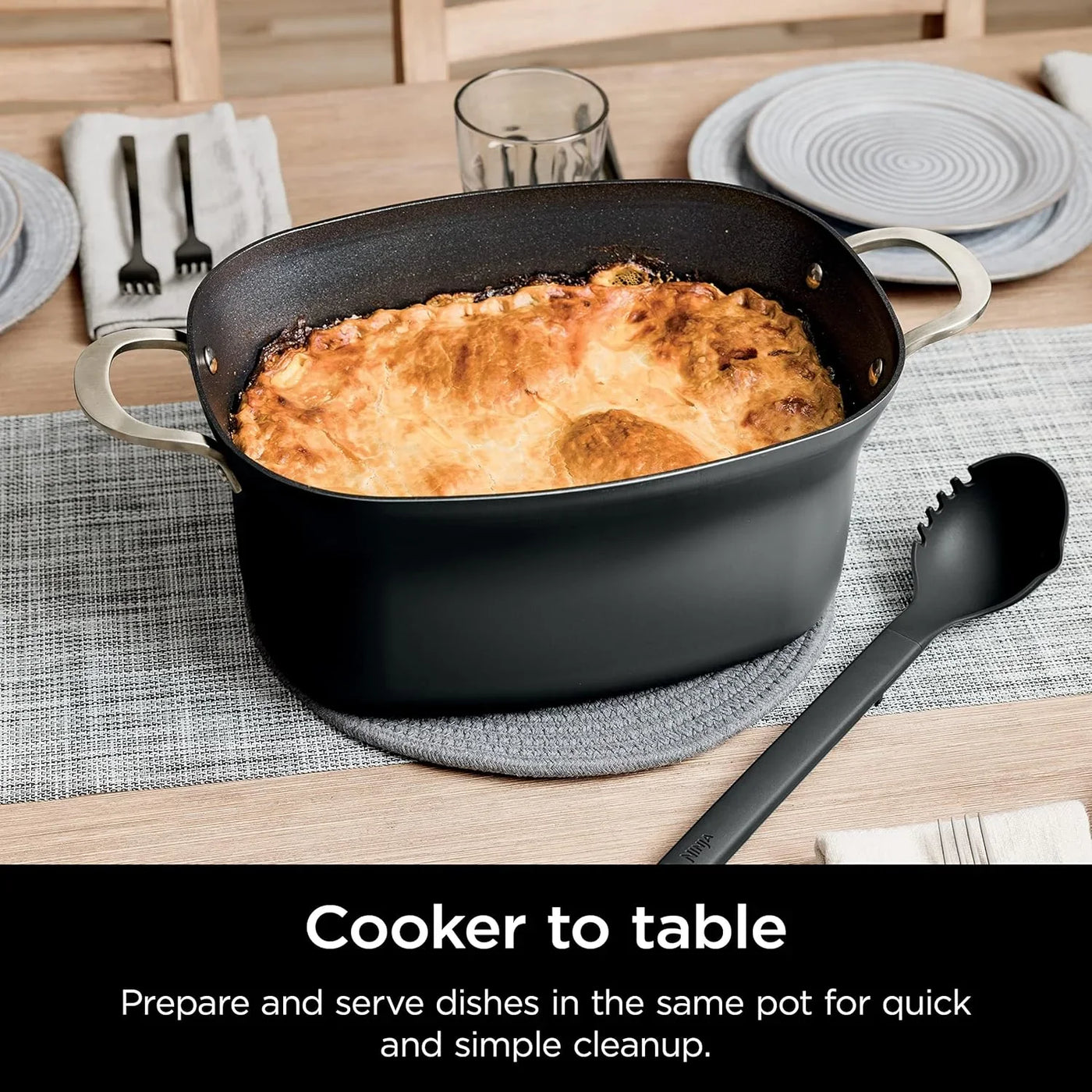 ® 12-In-1 Possiblecooker™ plus | 8.5-Qt - Sous Vide & Proof Multi-Cooker | Slow Cooker, Dutch Oven & More | Glass Lid & Integrated Spoon | Nonstick | Oven Safe Pot to 500°F | Black | MC1010
