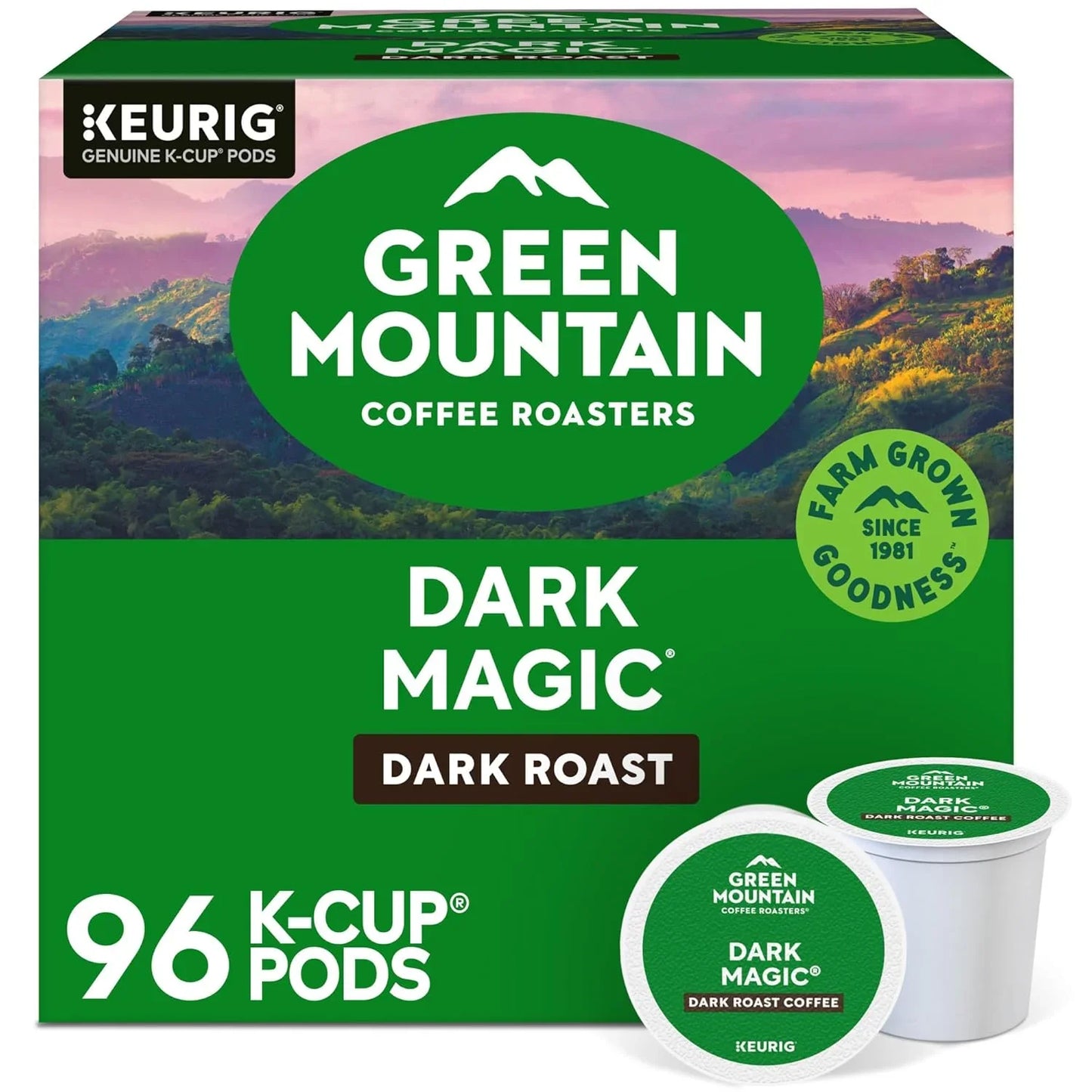 Dark Magic Coffee, Keurig Single-Serve K-Cup Pods, Dark Roast, 96 Count