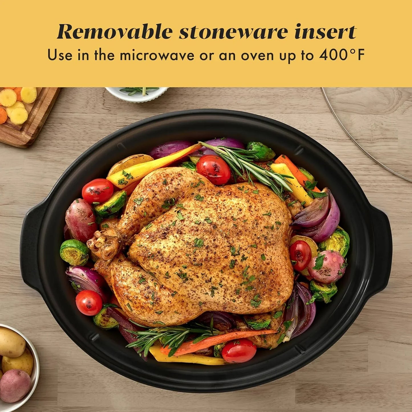 6 Quart Cook & Carry Programmable Slow Cooker with Digital Timer Stainless Steel (CPSCVC60LL-S) Pack of 1