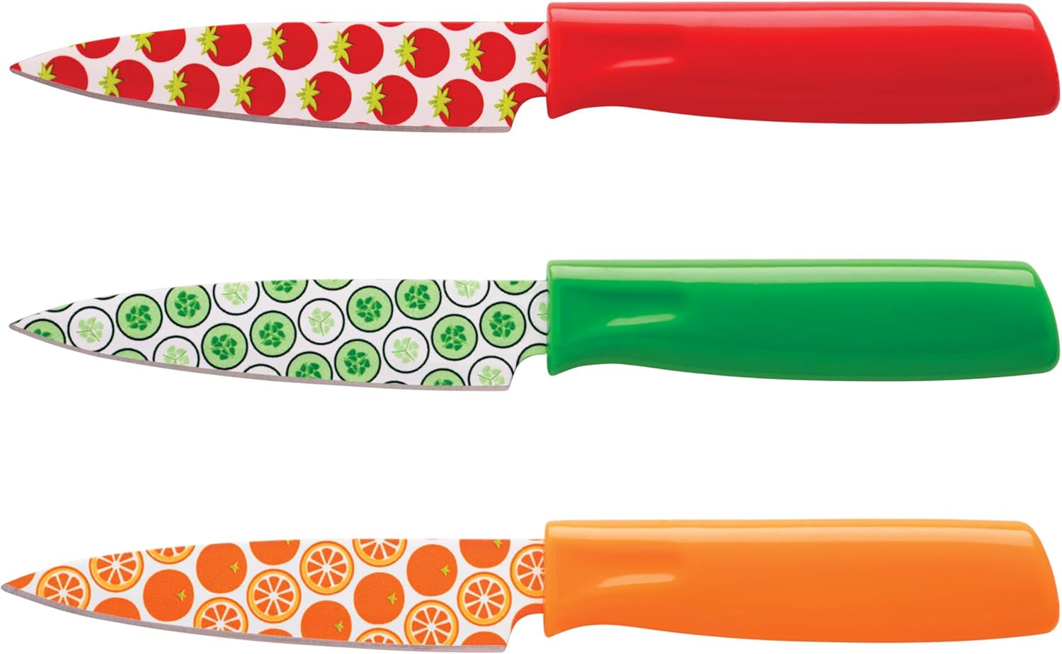 Tomodachi Kitchen Essentials with Blade Guards – 3-Piece Printed Paring Knife Set
