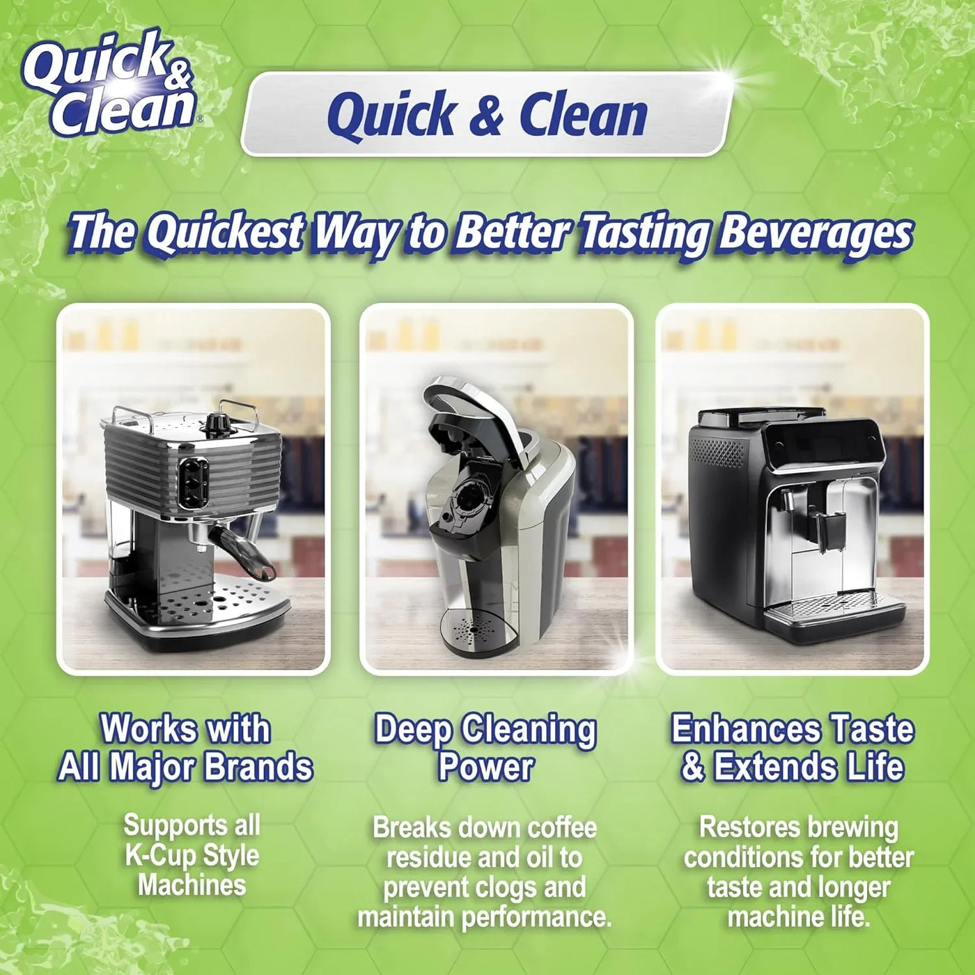 [6-Pack] Keurig Cleaning Pods - K Cup Cleaner Pod for Keurig - 2.0 Coffee Machine Compatible, Removes Stains, Non-Toxic and Eco-Friendly