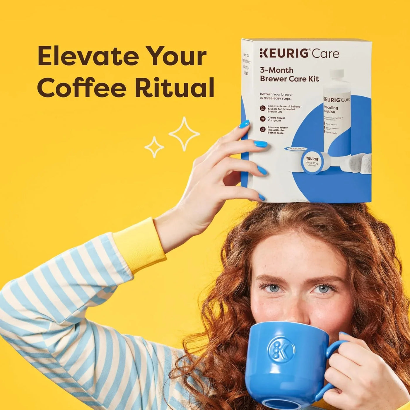 3-Month Brewer Maintenance Kit Includes Descaling Solution, Water Filter Cartridges & Rinse Pods, Compatible Classic/1.0 & 2.0 K-Cup Coffee Makers, 7 Count