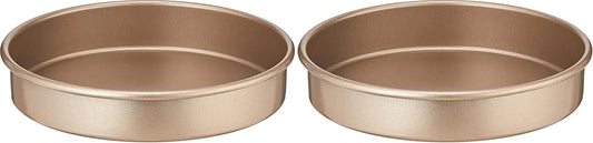 9-Inch Chef'S Classic Nonstick Bakeware round Cake Pan, Champagne (Pack of 2)