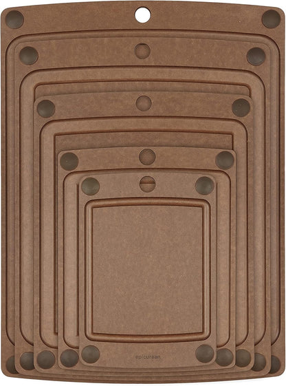 All-In-One 14.5" × 11.25" Cutting Board, Nutmeg
