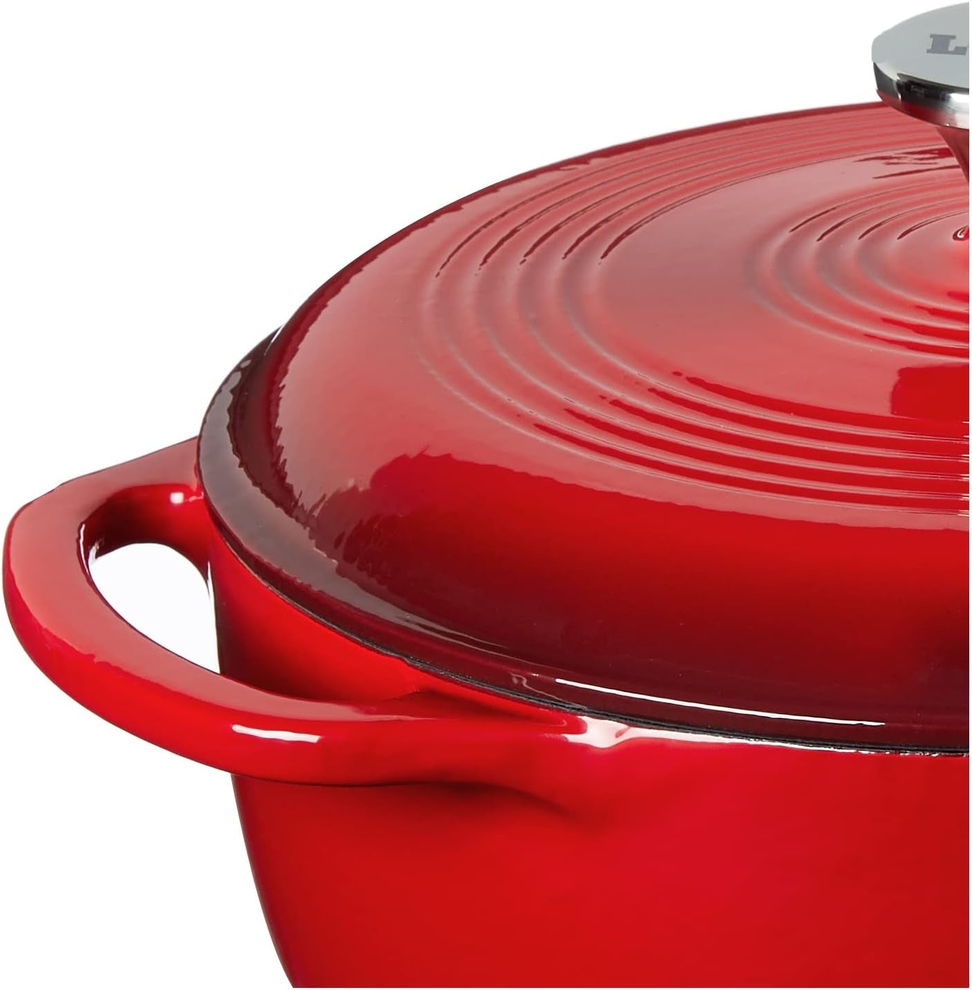 4.5 Quart Enameled Cast Iron Dutch Oven with Lid – Dual Handles – Oven Safe up to 500° F or on Stovetop - Use to Marinate, Cook, Bake, Refrigerate and Serve – Island Spice Red