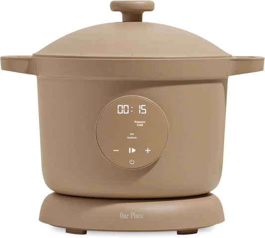 Dream Cooker | 6 Qt Ceramic ostick Multicooker & Pressure Cooker with Touchscree Cotrols & Auto Steam Release | 4 Modes: Pressure Cook, Sauté/Sear, Slow Cook & Warm | Steam